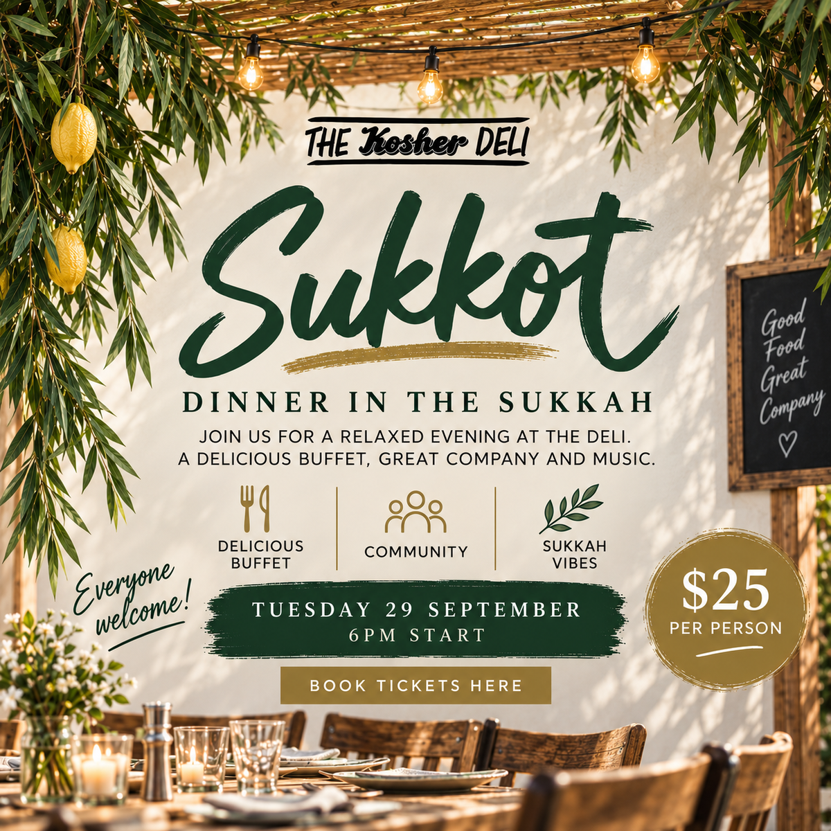 Dinner In The Sukkah - TKD