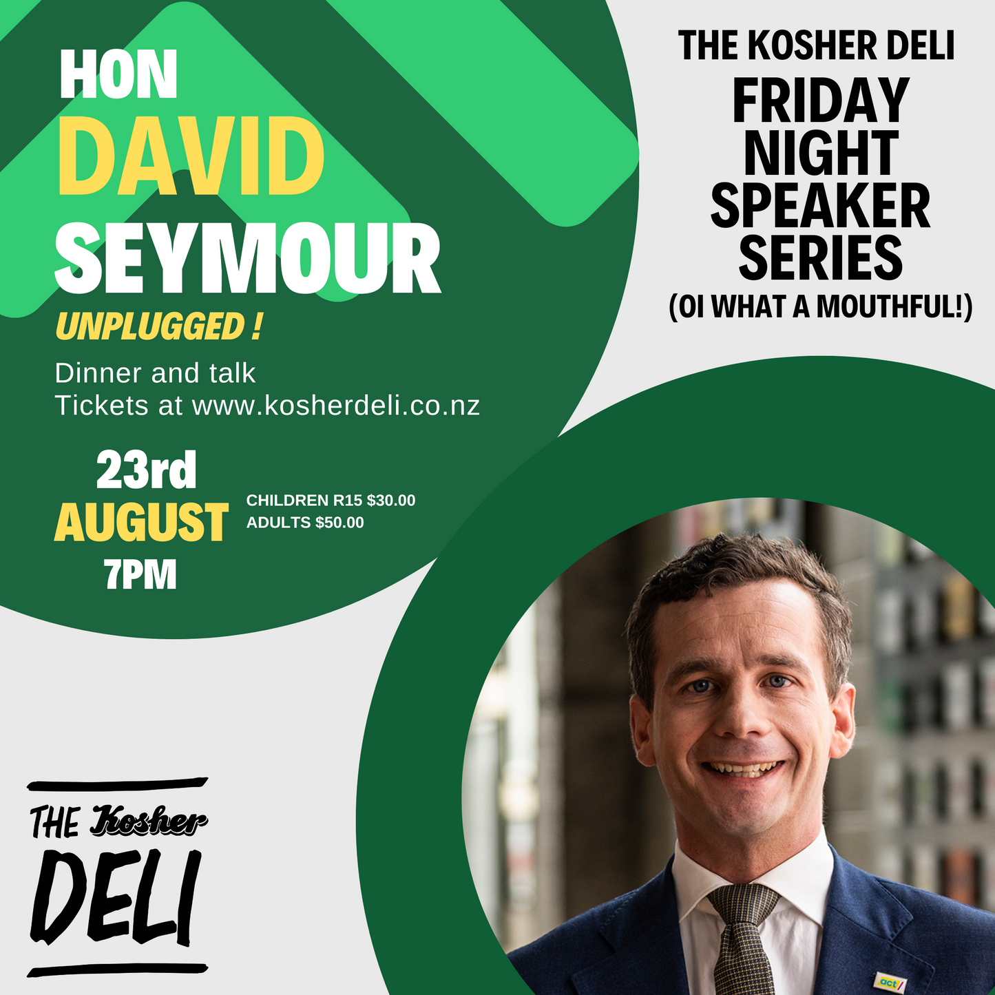 TKD Speaker Series - Hon David Seymour