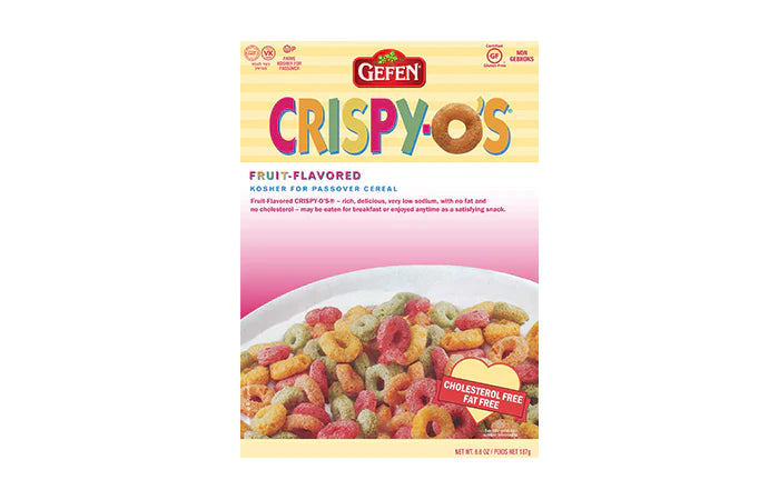 GEFEN CRISPY O'S CEREAL FRUIT KLP 187G