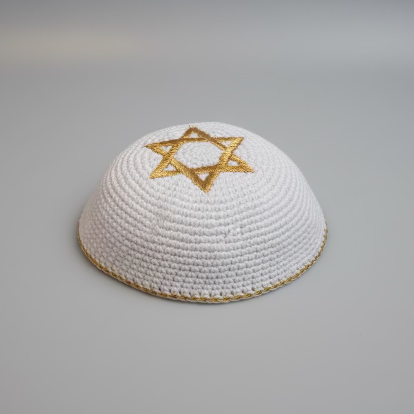 KIPPAH GOLD STAR OF DAVID