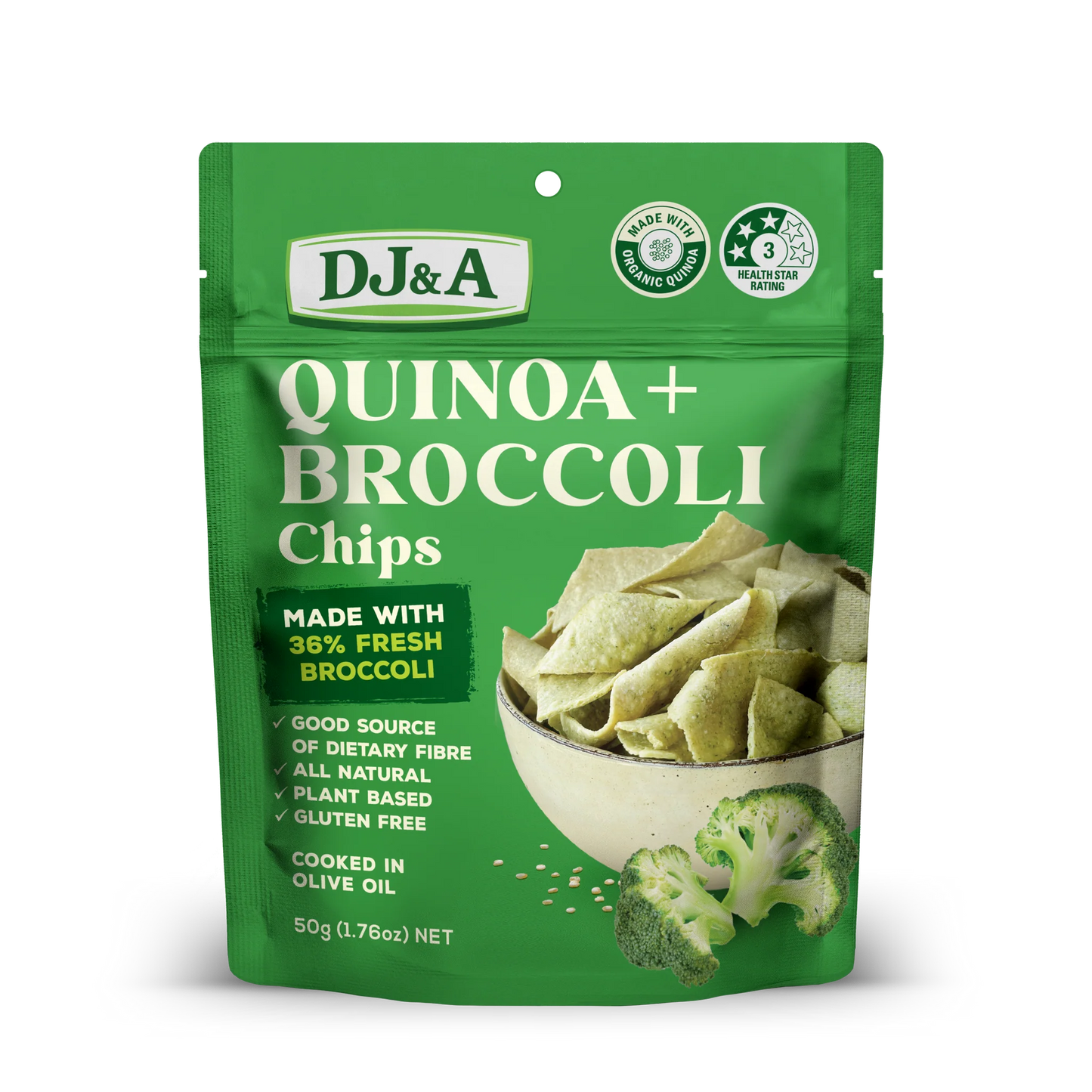 DJ&A Quiona chips broccoli 50g