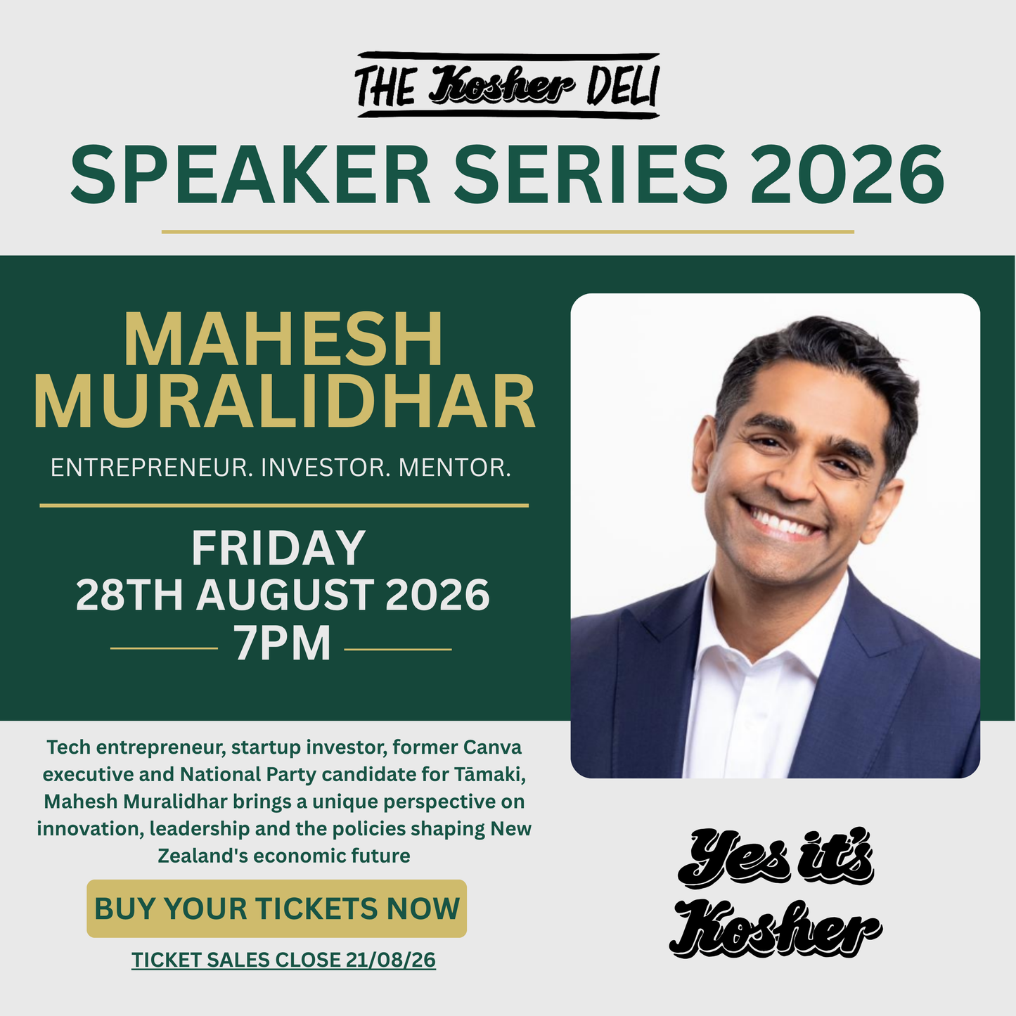 TKD Speaker Series - Mahesh Muralidhar