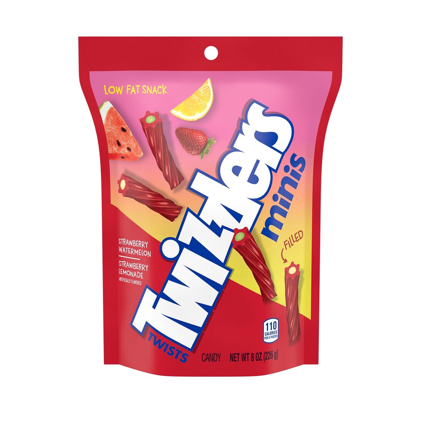 TWIZZLERS FILLED MINIS STRAWBERRY WATERMELON LEMONADE