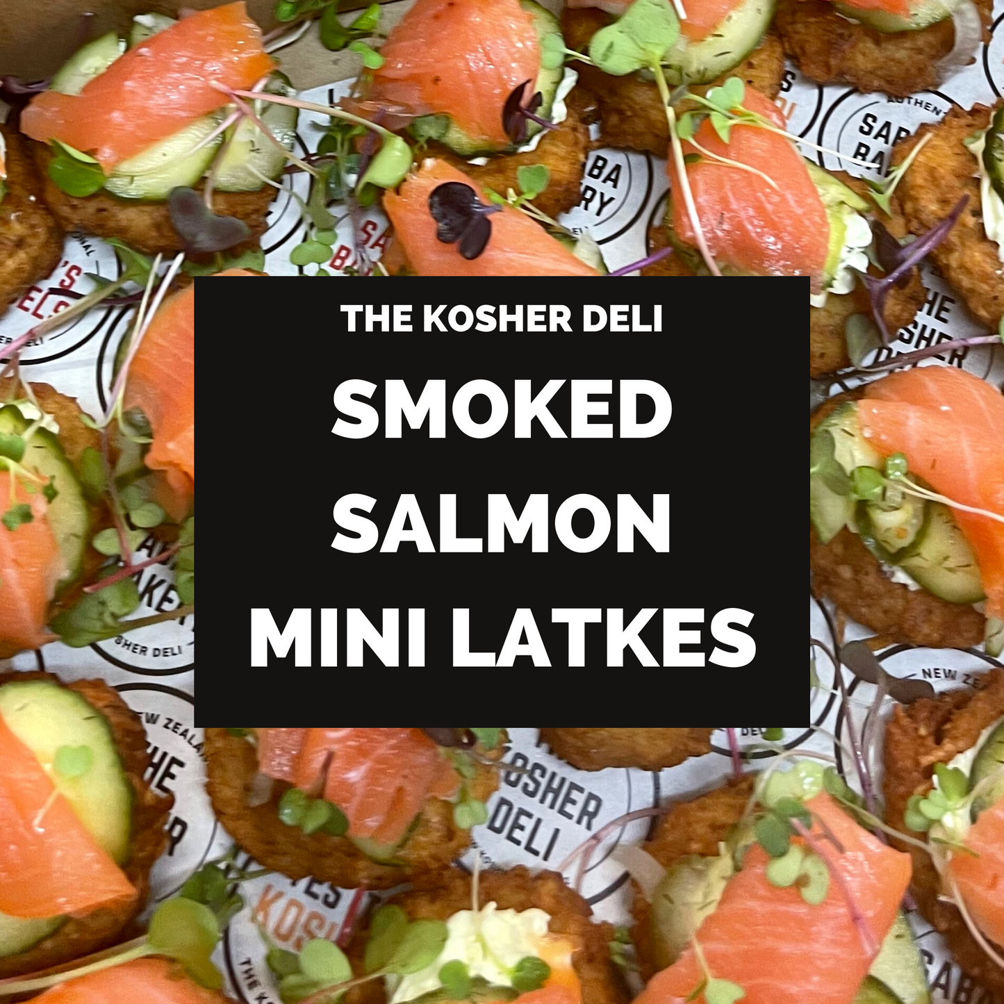 Smoked salmon mini Latkes - 28 pieces