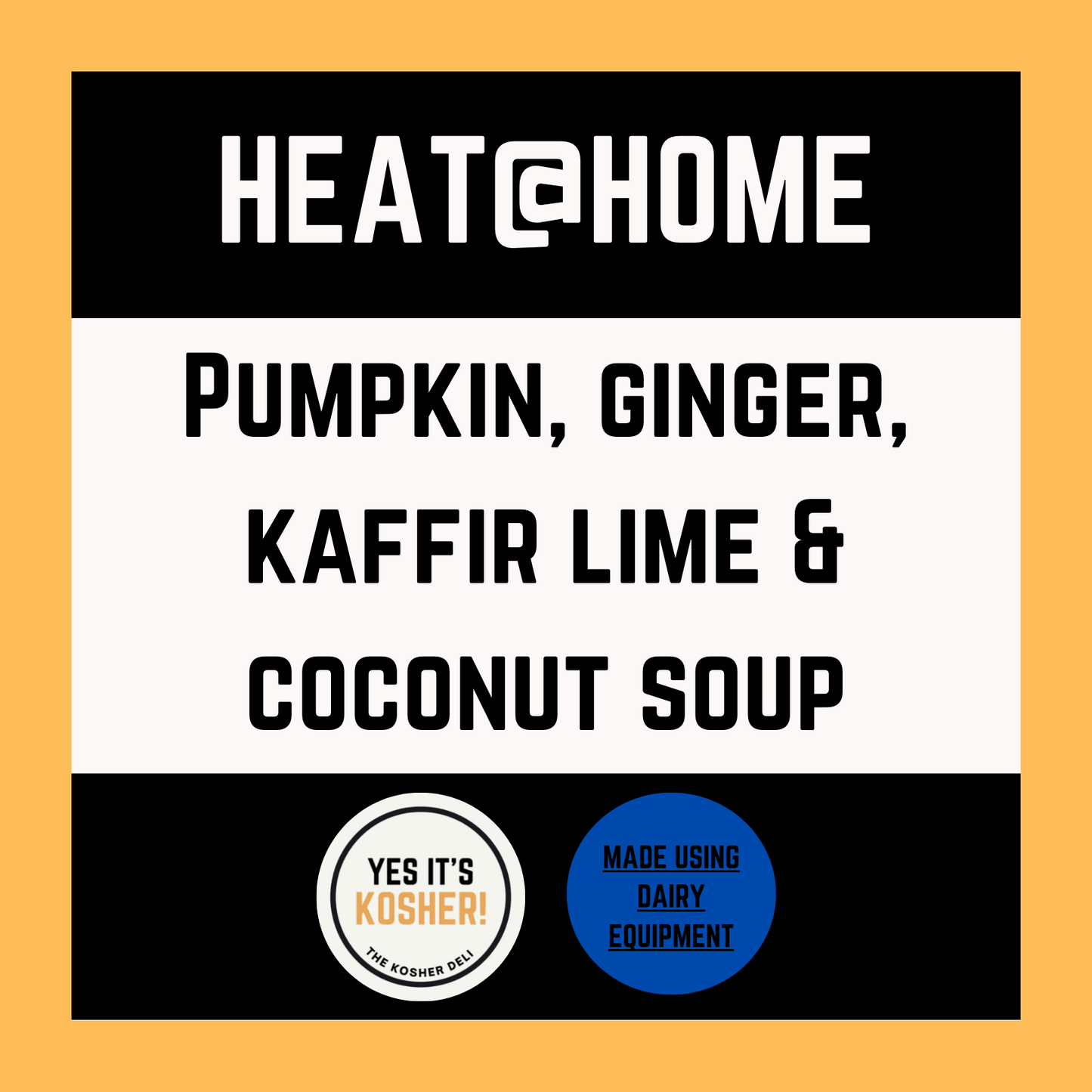 Pumpkin ginger & kaffir lime soup 1L