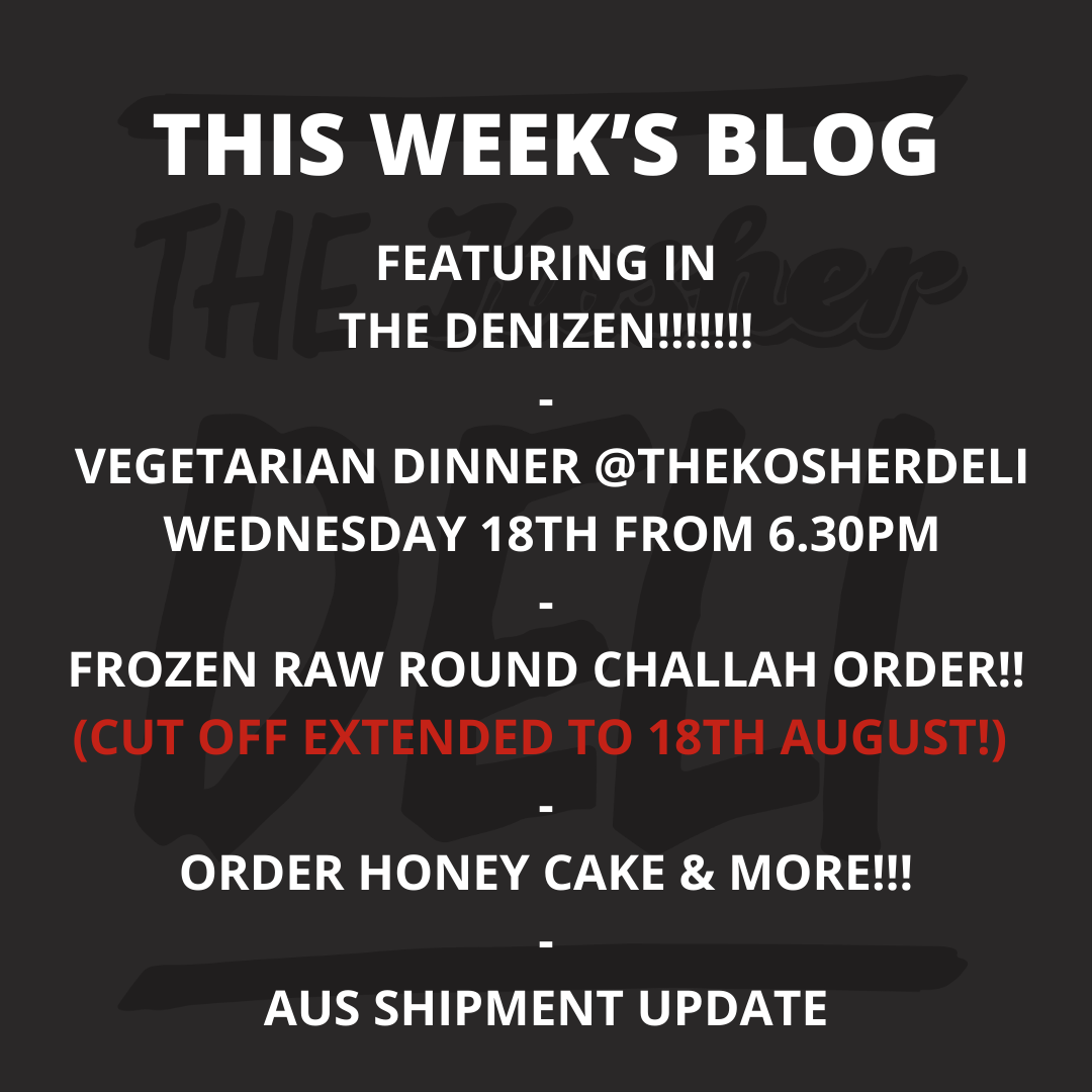 DENIZEN!!, Vegetarian Dinner, Honey cake & CHALLAH!