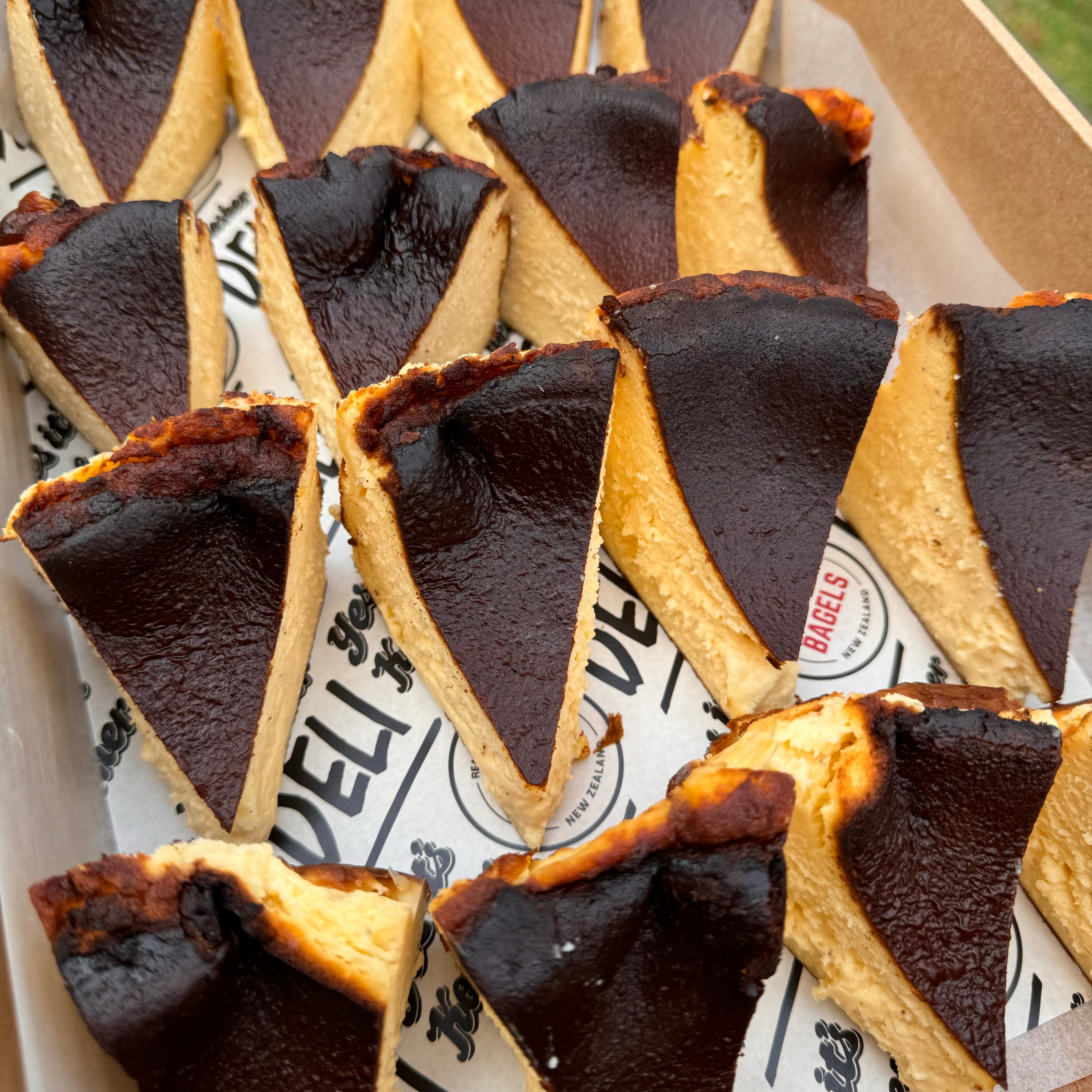 Deli Basque Cheesecake platter (16 pieces) – The Kosher Deli NZ