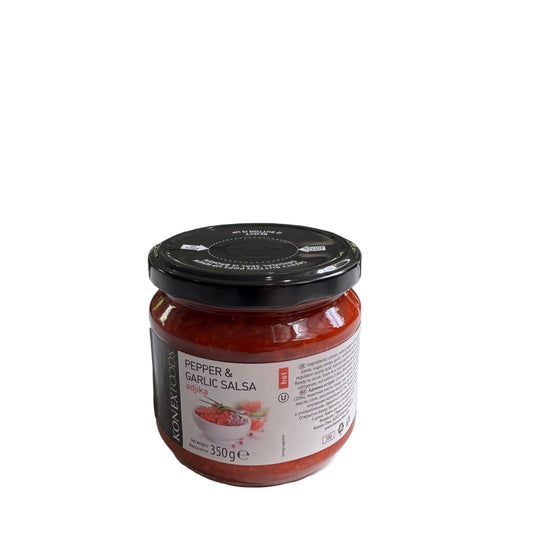 Konex pepper & garlic hot salsa 350g