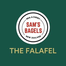 Falafel Za'atar tomato cucumber + sumac onions