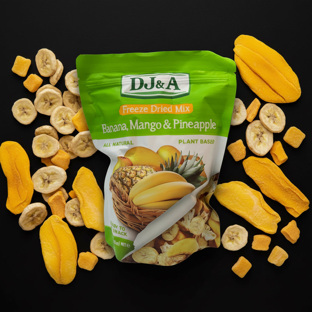 DJ&A DRIED MIX BANANA & MANGO & PINEAPPLE 180G