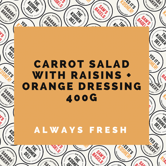 Carrot salad with raisins + orange dressing 400g