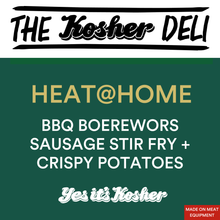 BBQ BOEERWORES SAUSAGE STRI FRY + CRISPY POTATOES