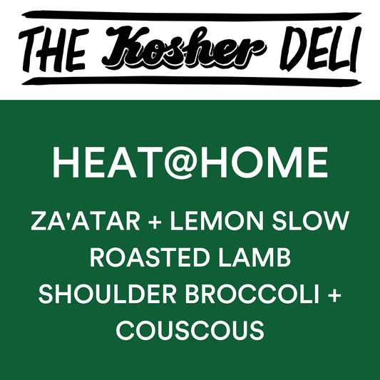 Za'atar + Lemon slow roasted lamb shoulder broccoli + couscous