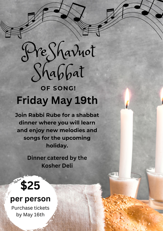 Rabbi Rube Pre Shavout event