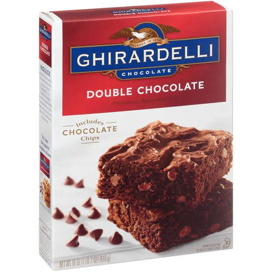 GHIRADELLI DOUBLE CHOCOLATE BROWNIE MIX 510G