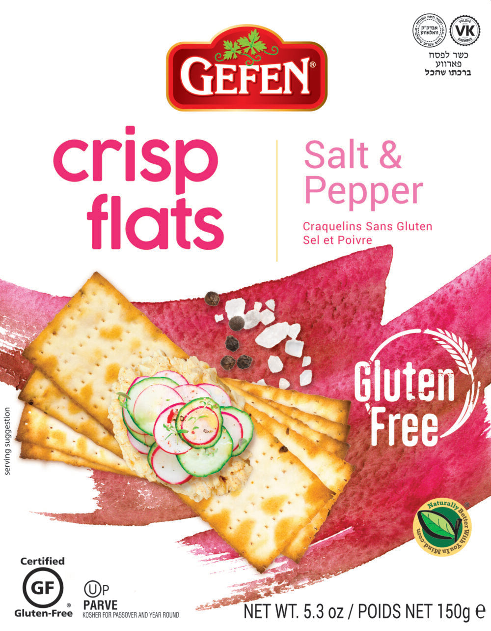 Gefen Crisp Salt/Pepper Flats