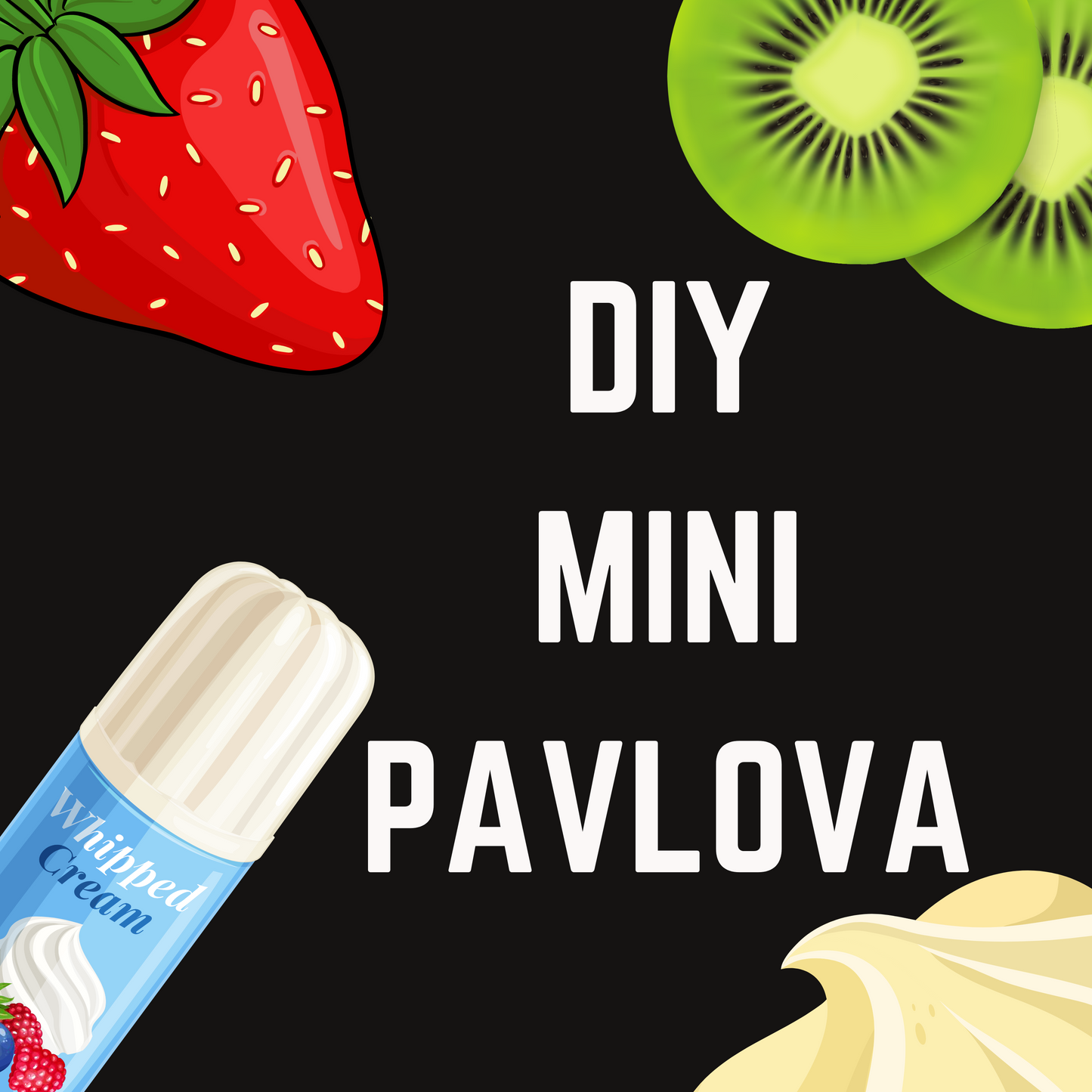DIY Mini Pavlova Kit - Everthing you need- Serves 4