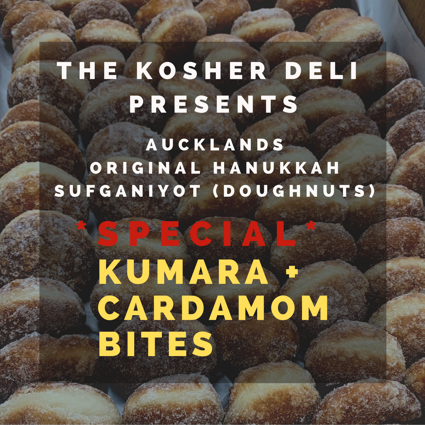 Kumara & cardamom doughnut bites *10