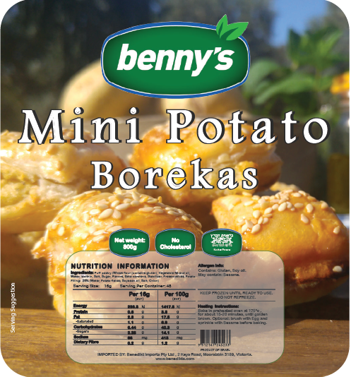 Bennys Mini Potato Borekas