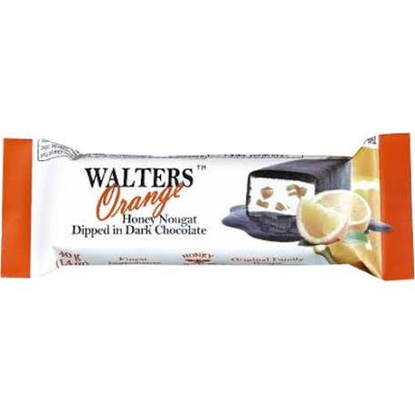 Walter Nougat Dark Chocolate Orange Bar 40g