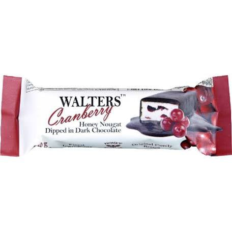 Walters Dark Chocolate & Cranberry Nougat 40G
