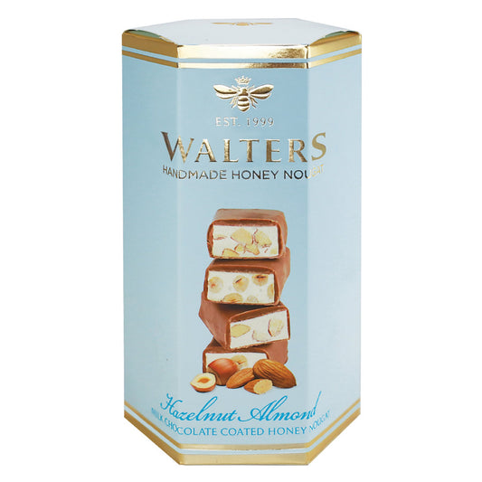 WALTERS HAZELNUT & ALMOND CHOCOLATE NOUGAT GIFT BOX 140g - BB 13/06/23