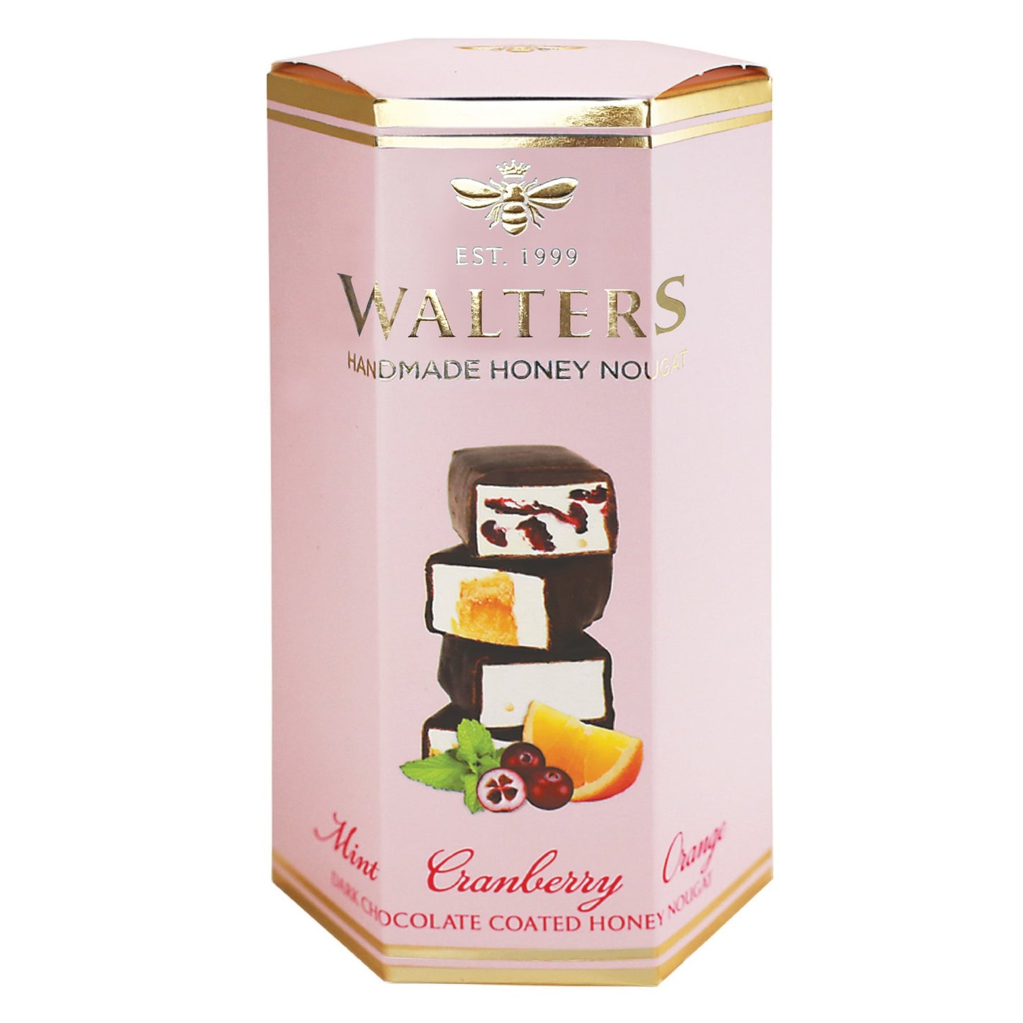 WALTER MINT CRANBERRY & ORANGE CHOCOLATE NOUGAT GIFT BOX 140G